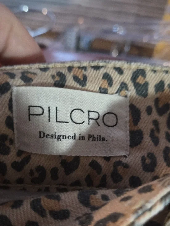 Anthropologie Beige Leopard Print Straight Jeans - Picture 7 of 8